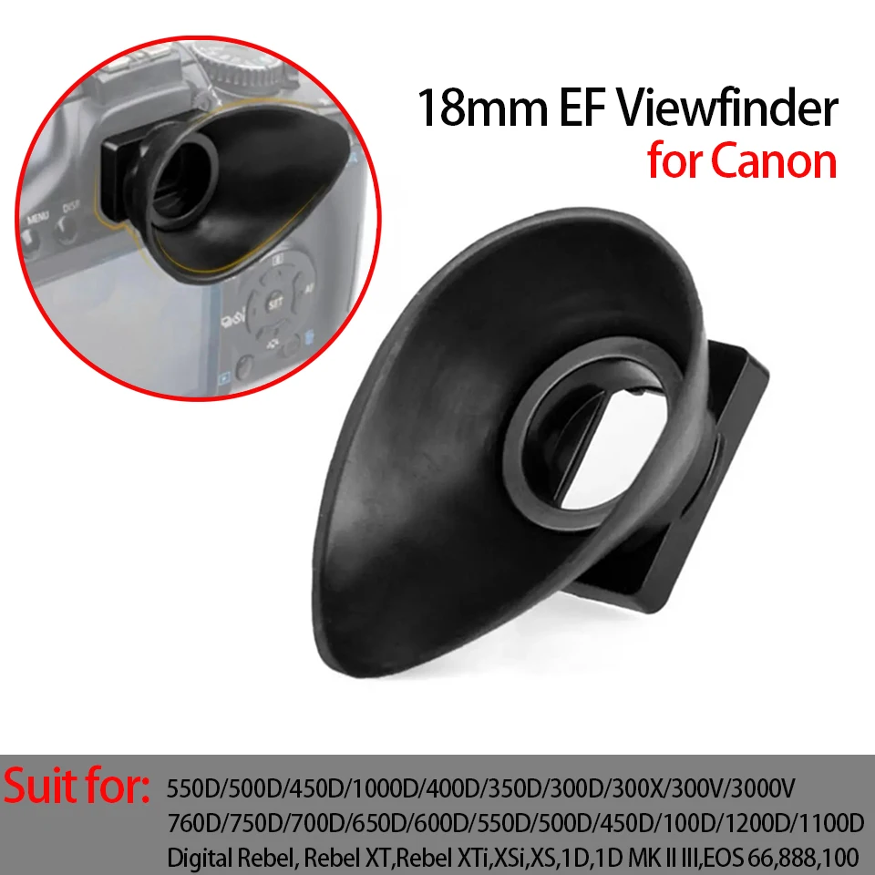 EF Eyepiece Eyecup Viewfinder Eye Cup Extended for Canon EOS 100D 1200D 1100D 1000D Digital Rebel XT XTi XSi Camera Accessories