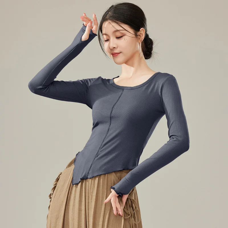 

Dance clothes Women's body training clothes New long-sleeved slim-fit modern dance special adult classical top Spring
