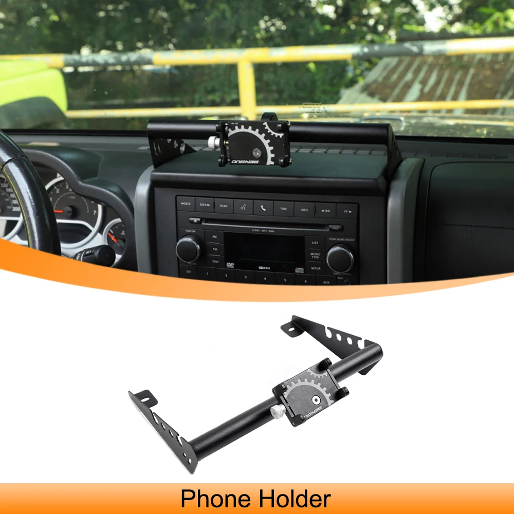 Car Phone Holder Dash Phone Mount for Jeep Wrangler JK JKU 2007 2008 2009 2010 Rubicon Sahara Sport 2/4 Doors Interior Accessory