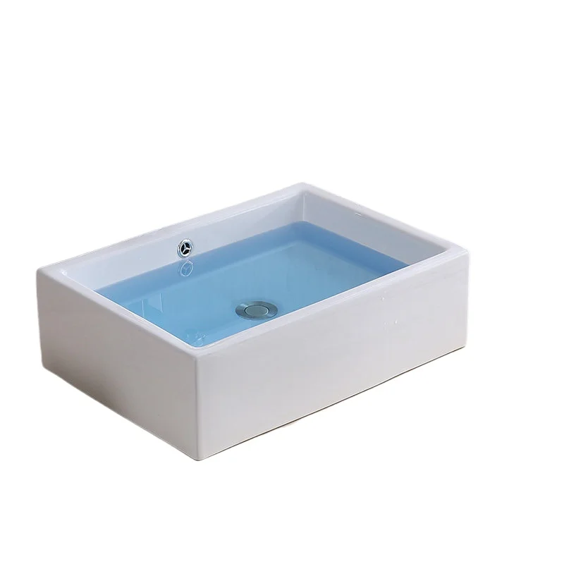 

Hand washing on the stage Single basin Household rectangular basin Anti-splashing water deepening Balcony large size