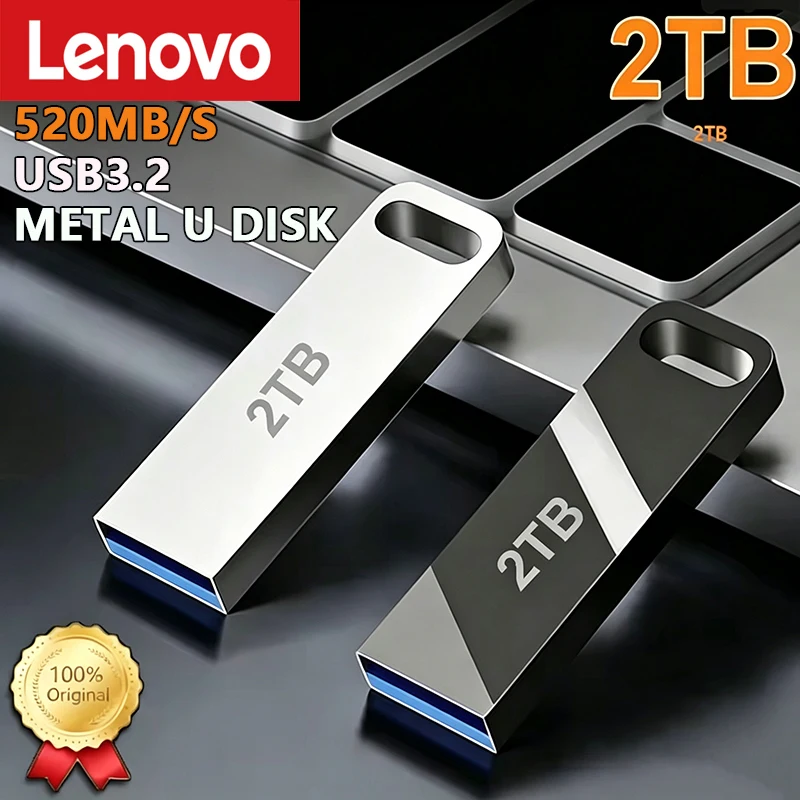Lenovo Metall-USB-Stick USB 3.0 256GB 512GB Hochgeschwindigkeits-Metall-Mini-USB-Stick 1TB 2TB USB-Stick Neu – Detail 1