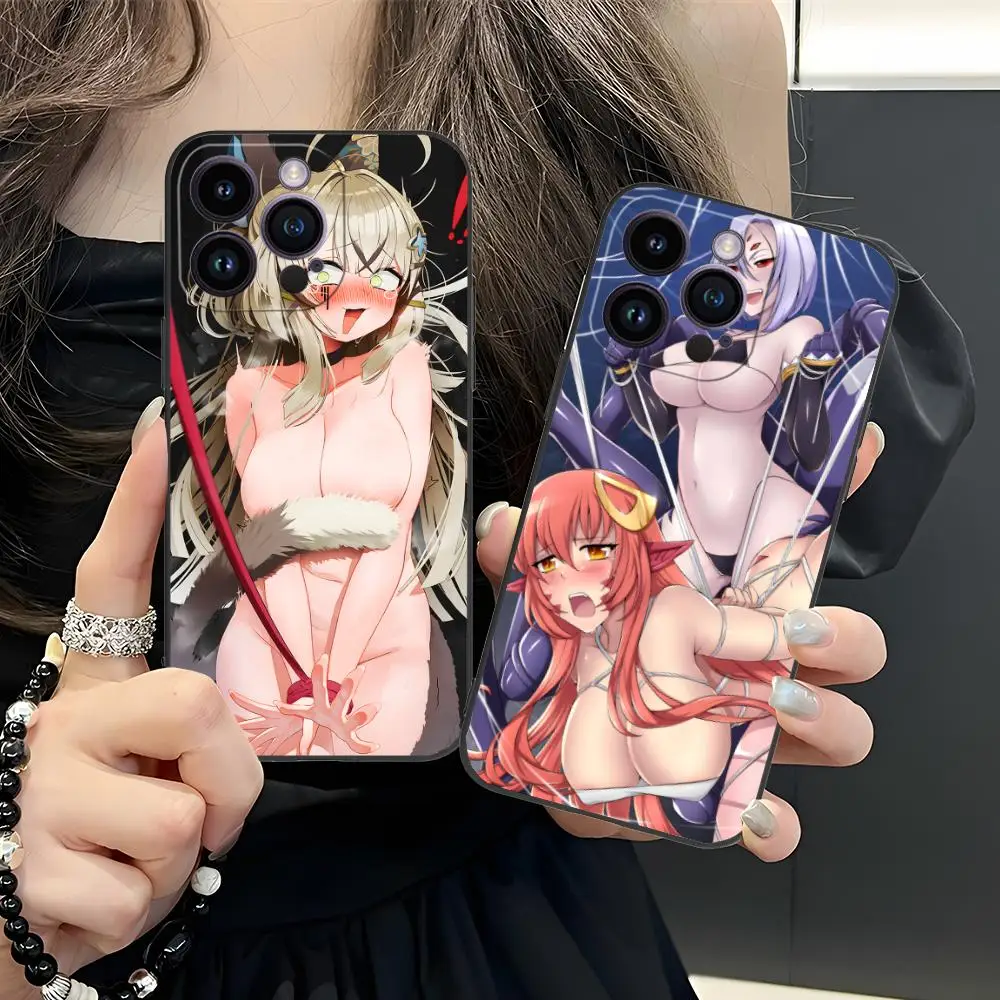 أنيمي Waifu هنتاي قضية الهاتف المحمول آيفون 17 16 15 14 13 12 11 X XR XS 8 7 برو ماكس زائد لون صغير واقية جميلة