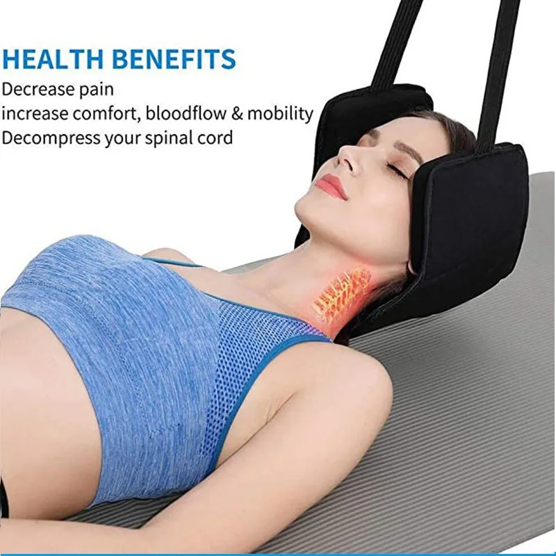 Hammock with Stand for Neck Traction Massager Cervicales To Reduce Neck Pain Relief Relaxation with Free Eye Mask Neck Hammock