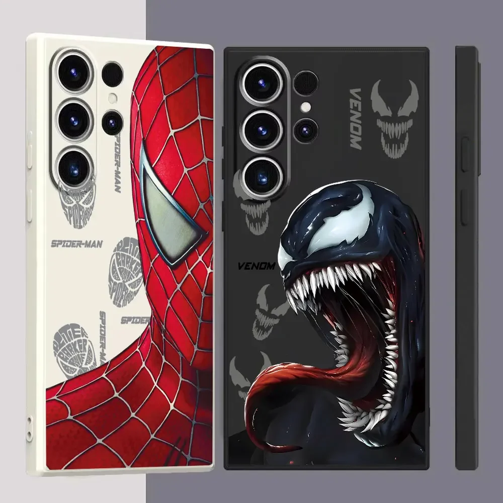 S25 Ultra Marvel Spider Man Venom Phone Case for Samsung Case A73 A72 A71 A55 5g A54 A51 A35 A15 4G S22 S23 S24Plus S23 FE Cover