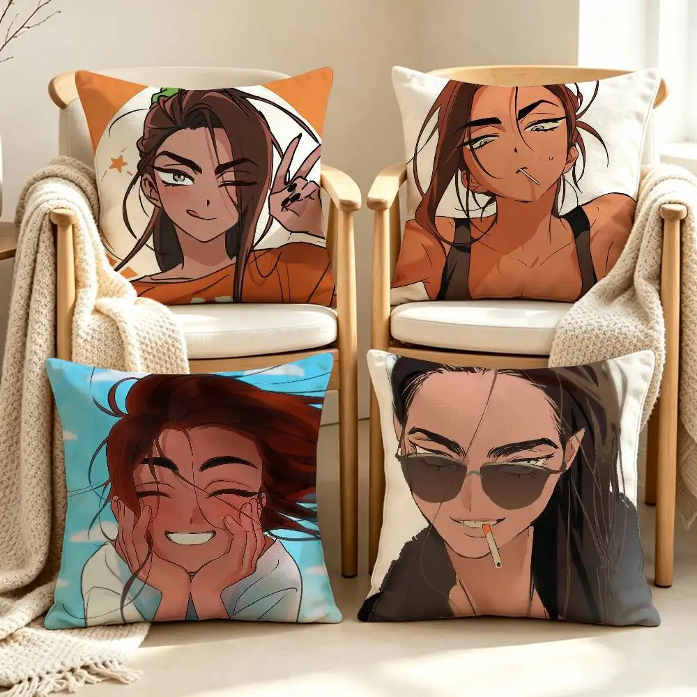 Cool H-Hyuna A-Alien S-Stage Customizable Square Cushion Cover Double Sided Print Pillow Case