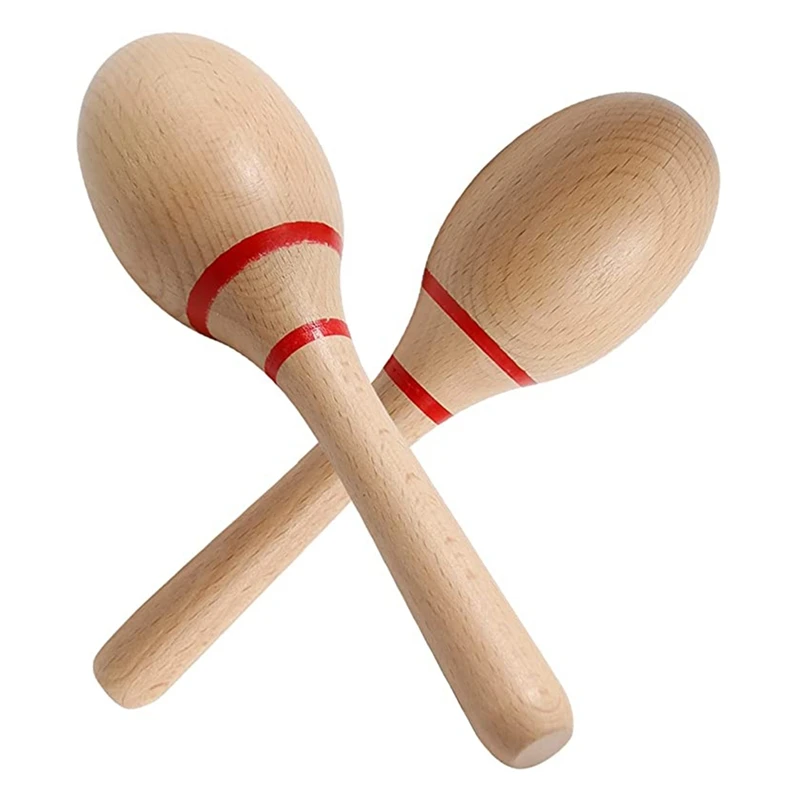 Legno di faggio Rumba Shakers Maracas strumenti musicali strumento musicale latino per giochi bomboniere