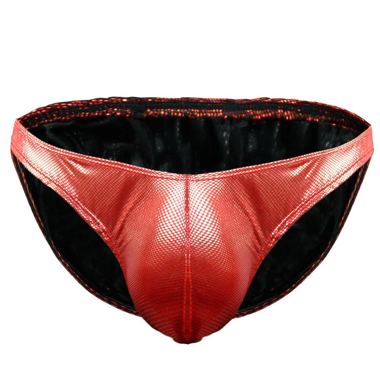Men's Sexy Underwear Polka Dot Coating Cool Hip-wrapped Man Briefs Male U Convex Pouch Soft Breathable Underpants