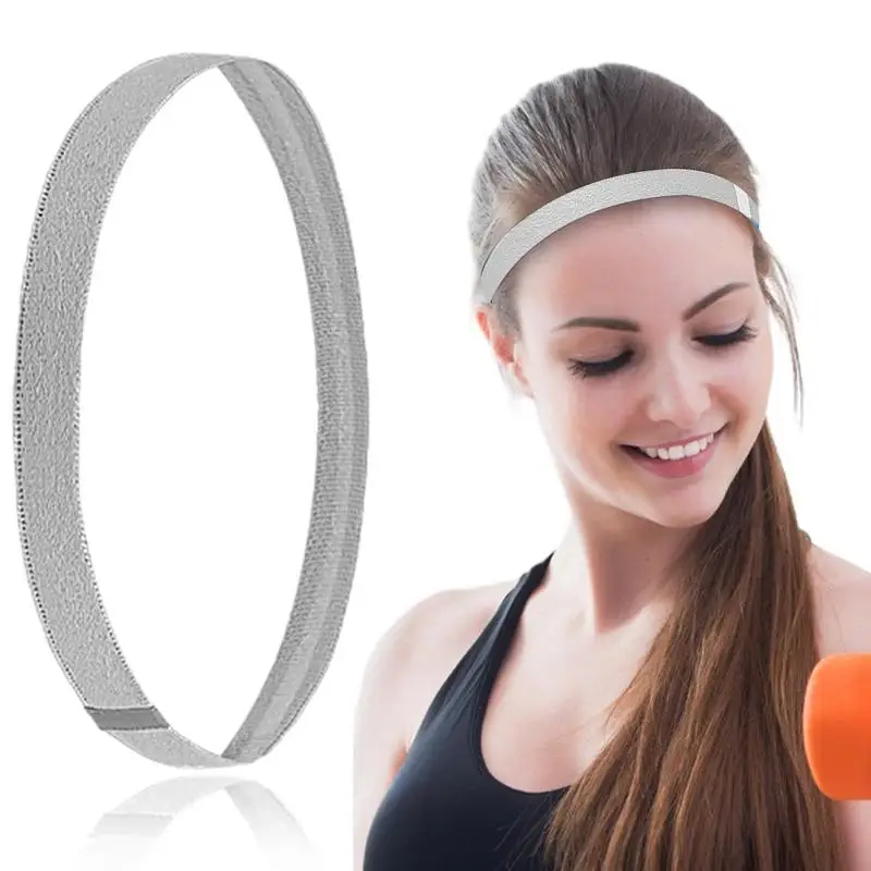 Athletic Hair Bands Thin Elastic Non-Slip Football Sport Headband Sweat Bands Gym Workout For Women Men Boys Girls Head