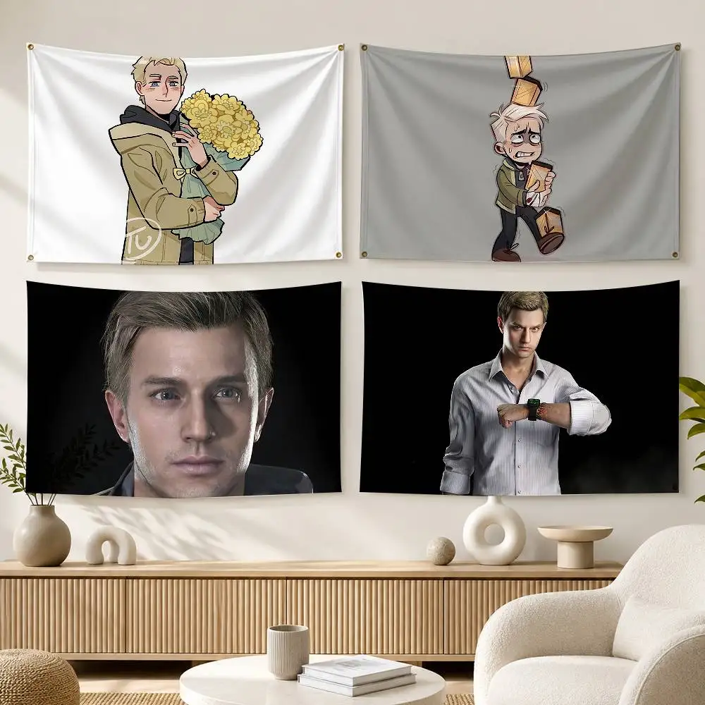 Resident evil Ethan Winters Flags Wall Hanging Background Art Banner for Bedroom Home Outdoor Decor