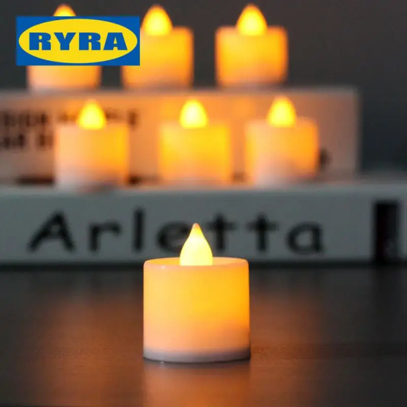 1Pc Flameless Battery Operated Smokeless LED Tea Light Candles Flameless Flickering Decor Home Wedding Birthday Party Decoration