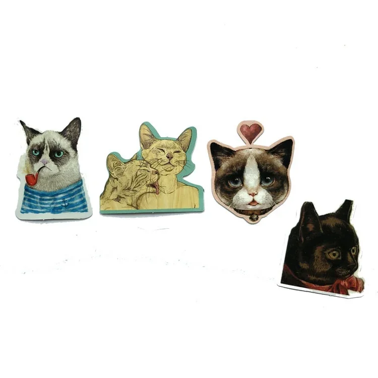 1Sets=9PCS Cat and Dog Collection Stickers Water Cup Computer Trolley Case Waterproof Animal Stickers