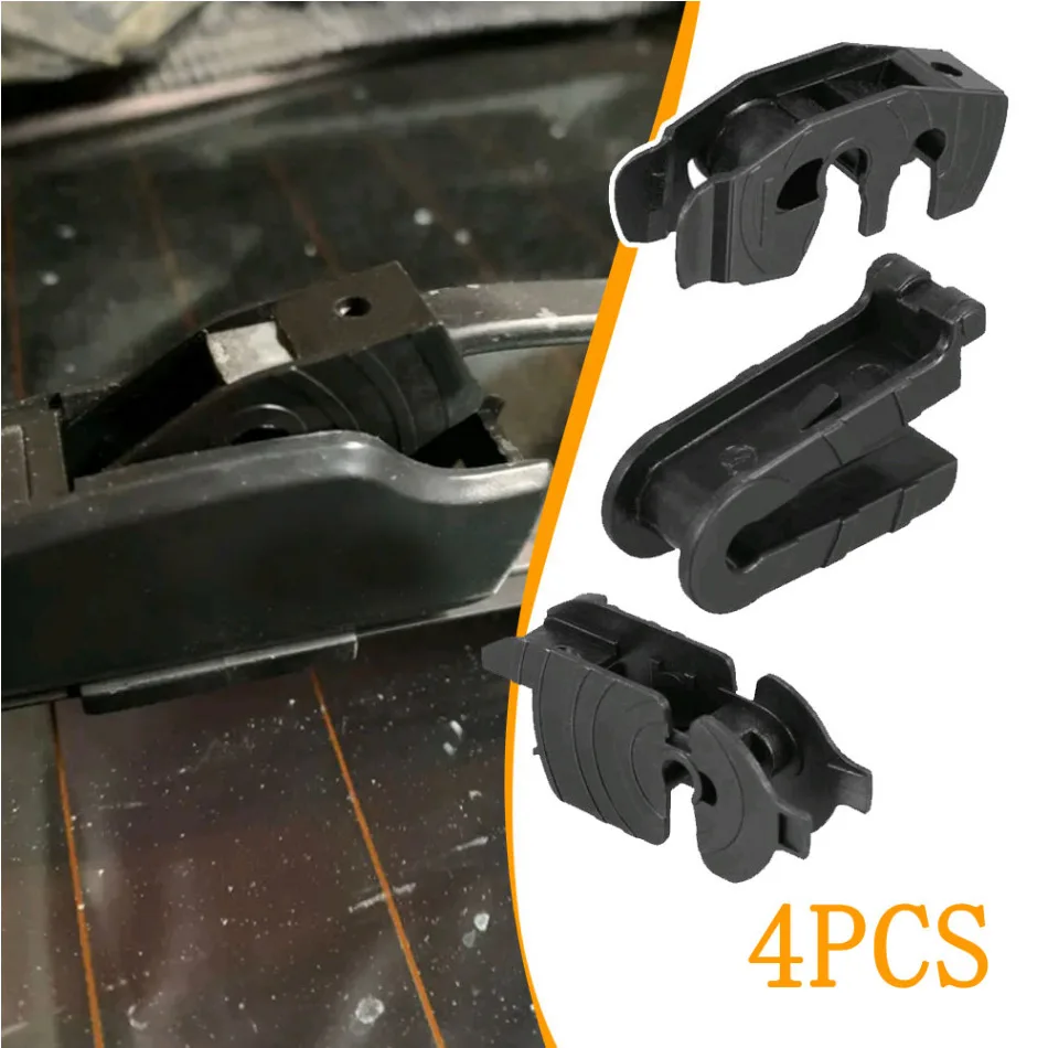 4PCS Black Car Universal Front Wiper Blade Arm Adapter Clip J Hook Type A C D Car Wiper Arm Parts Auto External Accessories