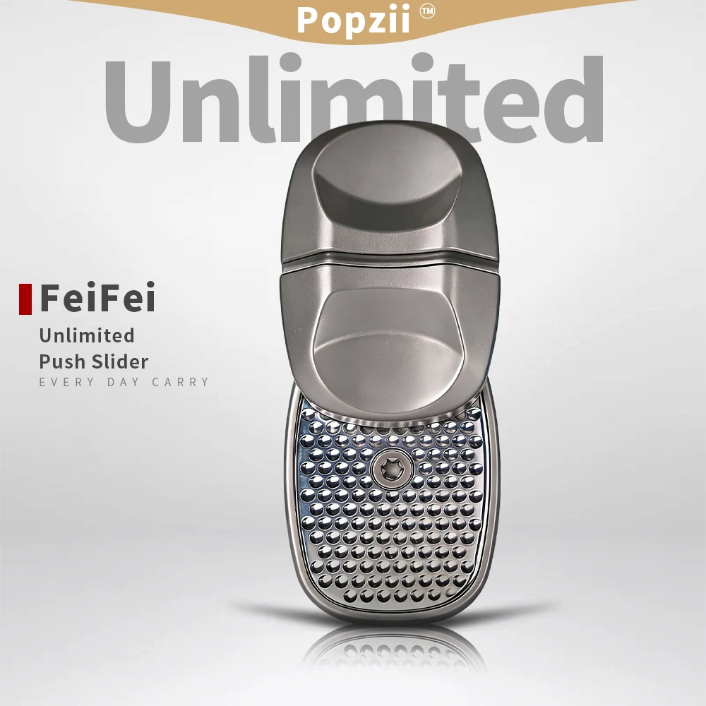 FeiFei EDC Unlimited Pushing Slider Titanium alloy Adults Stress Relief Toy Decompression Toy