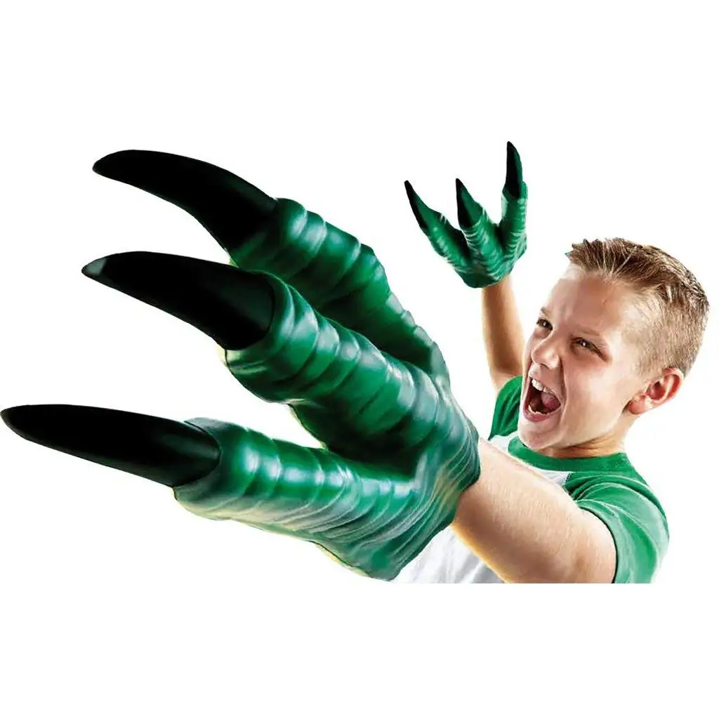 Monster dinosaurus draak duivel kostuum handen marionet klauwen handschoenen