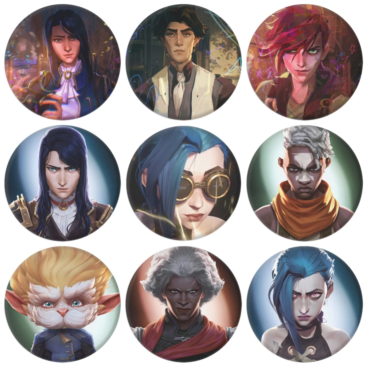 Hot New In League Of Legends The Battle Of Two Cities Badge Collection Decoration Jinx Caitlyn Vi Ekko Hero Children's Gift