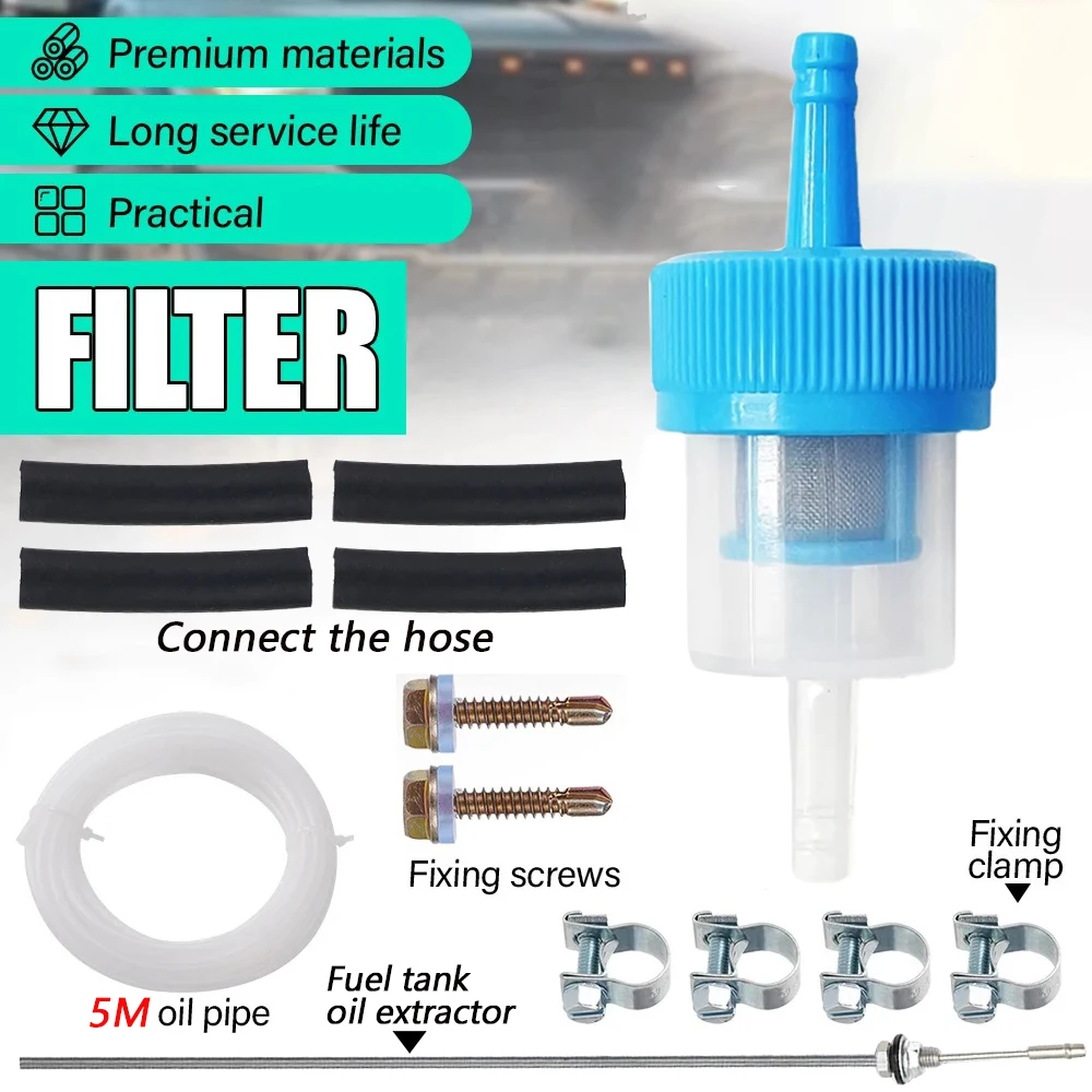 Car Truck Air Diesel Parking Heater Fuel Line Kit with Fuel Filter Connection Hose and Clip for Webasto Eberspacher