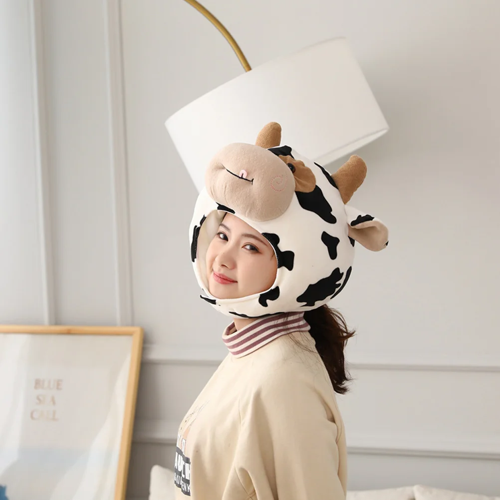

Cow Hat Funny Performance Hat Exquisite Cartoon Cap Ideal for Parties Festivals Dance Costumes Unique Gift Idea