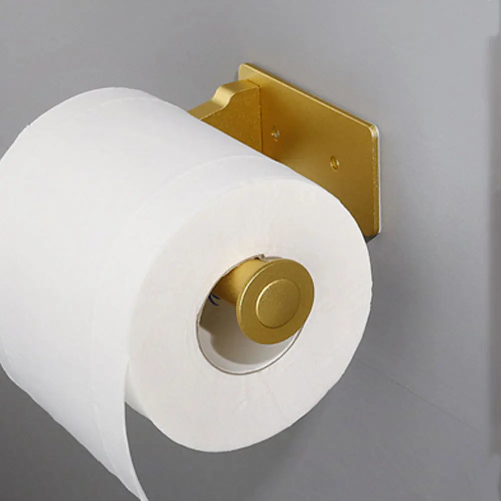

Wall-Mounted Toilet Paper Holder Space Aluminum Strong Rust Corrosion Proof for Bathroom Kitchen Paper Towel Mount