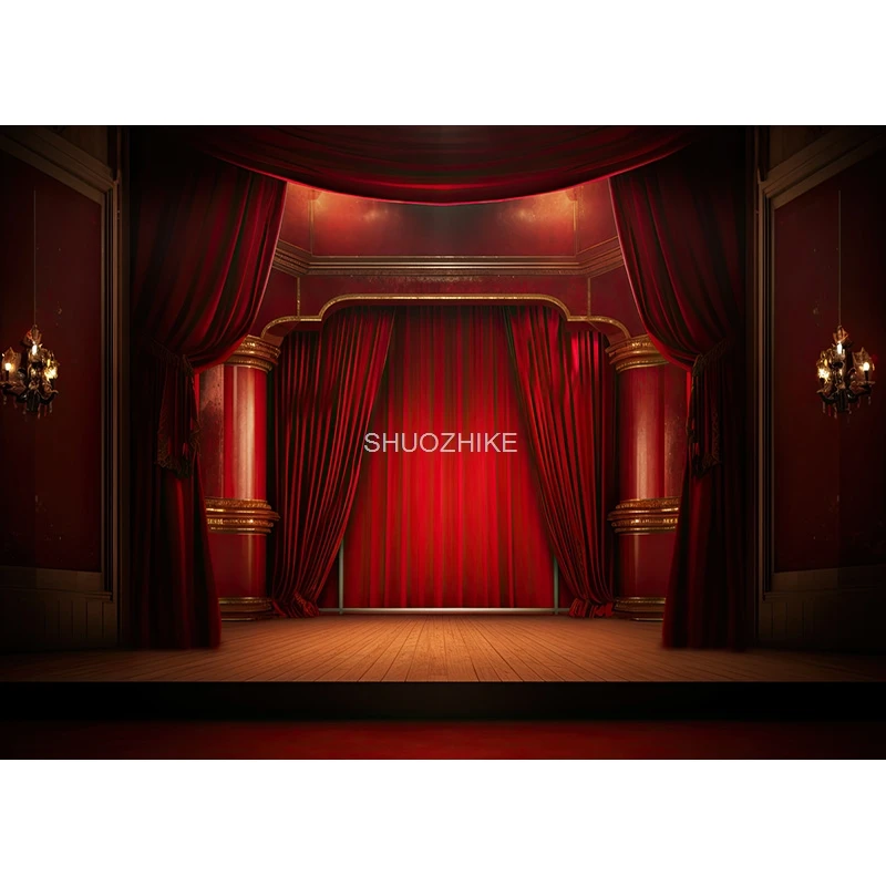 แฟนตาซีการถ่ายภาพแต่งงานฉากหลังดอกไม้ครบรอบพื้นหลังภายในผ้าม่านตกแต่ง Photo Studio Prop Phonecall SG-03