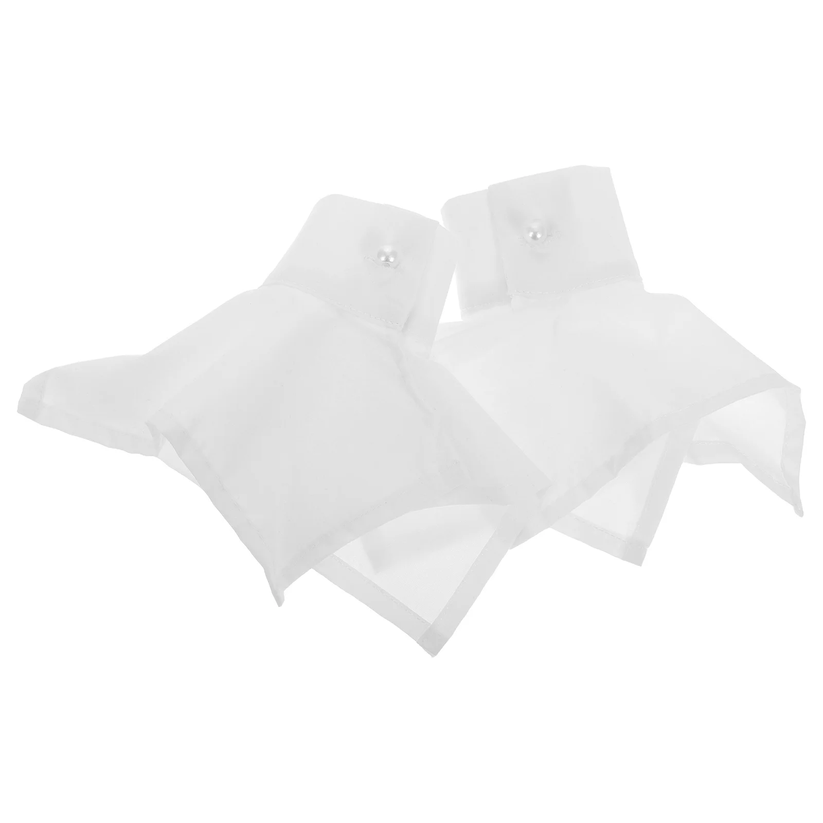 

White Irregular Bell Sleeve Fake Sleeve Cuffs Detachable Elastic Wrist Cuffs Decorative Ruffle Sleeves for Women