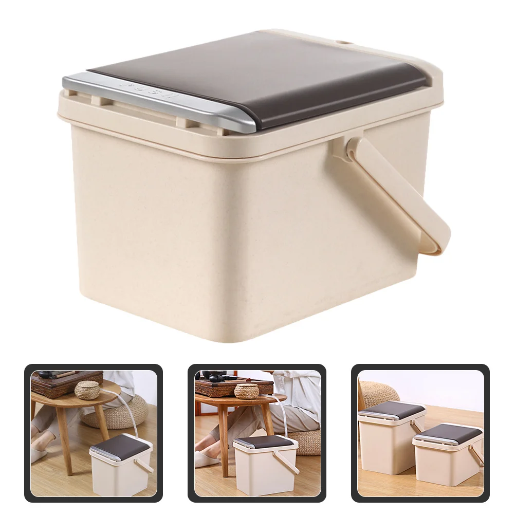 

Tea Residue Filter Bucket Large Capacity Compact Space Saving Lid Design Office Tea Trash Bin Table Top Garbage Holder