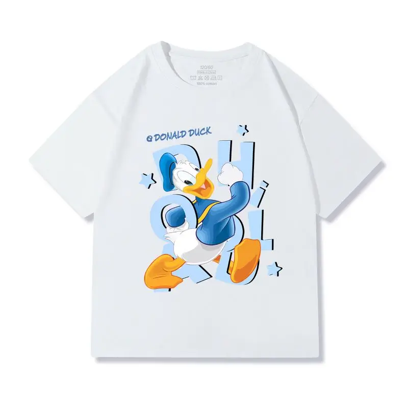 ديزني ميكي الأطفال قصيرة الأكمام تي شيرت 2026 صيف جديد الفتيان والفتيات القطن الخالص بلوزة فضفاضة غير رسمية ملابس أطفال #3