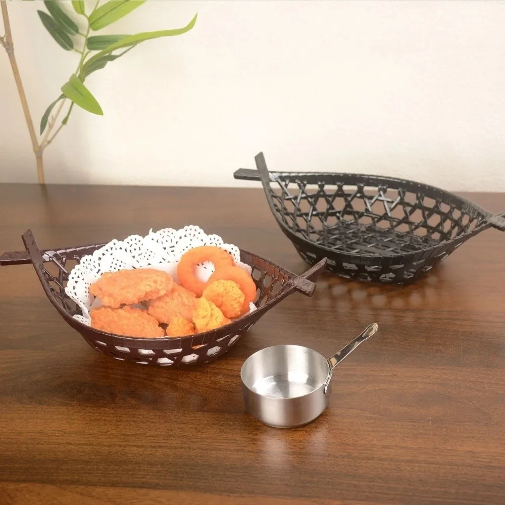 Serving Basket Japanese-Style Plastic Fish-Shaped Basket Stackable Decorative Tempura Basket Large Capacity Dessert Basket Party