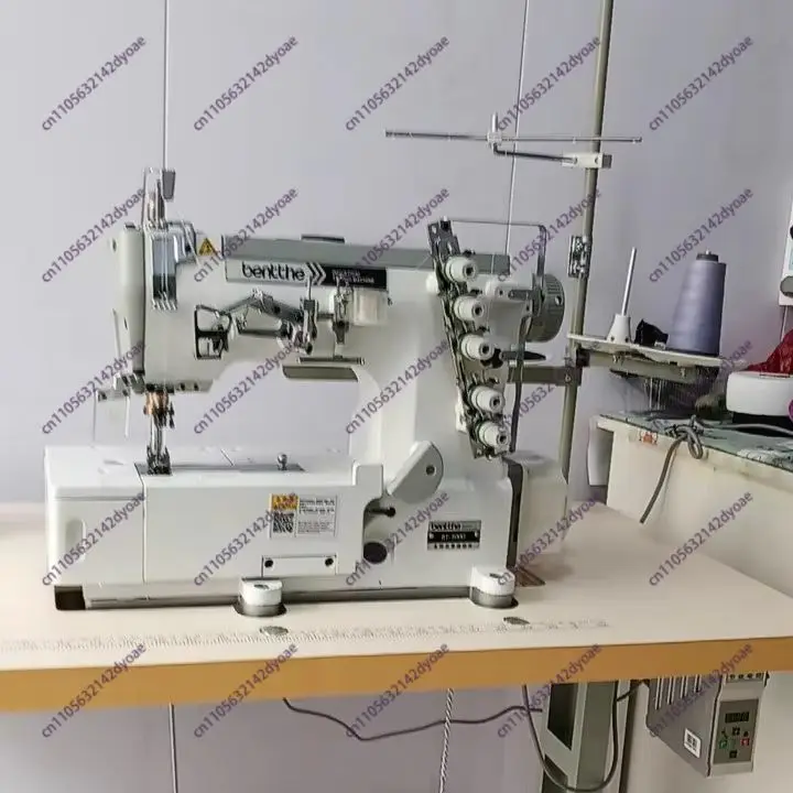 NEW 500 Direct Drive Overlock Machine Cover Stitch 3-needle-five-thread Fabric Clothing Cuffs Industrial Sewing Machine 220V500W