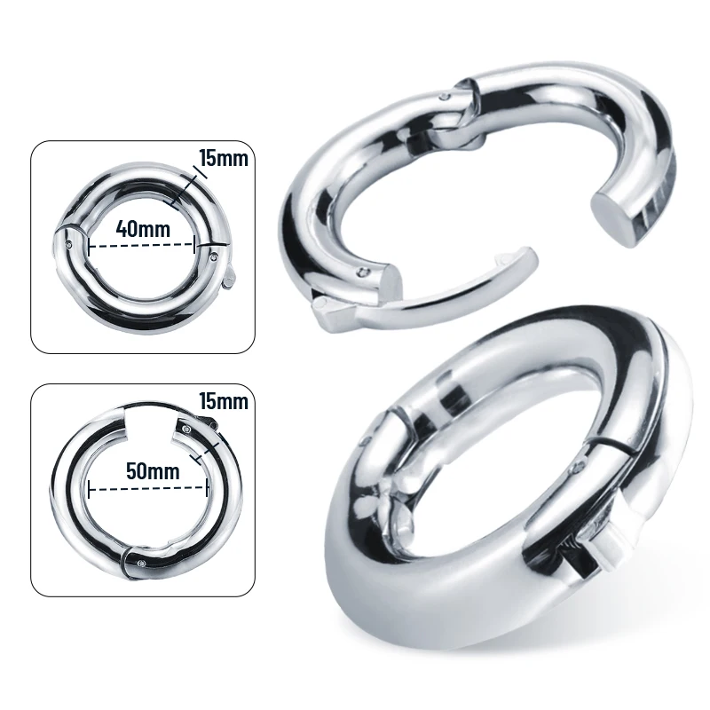 Metal Stainless Steel Cock Ring Adjustable Sperm Locking Ring Exercise Delay Binding Penis Ring Ejaculation Delay Men\'S Sex Tool