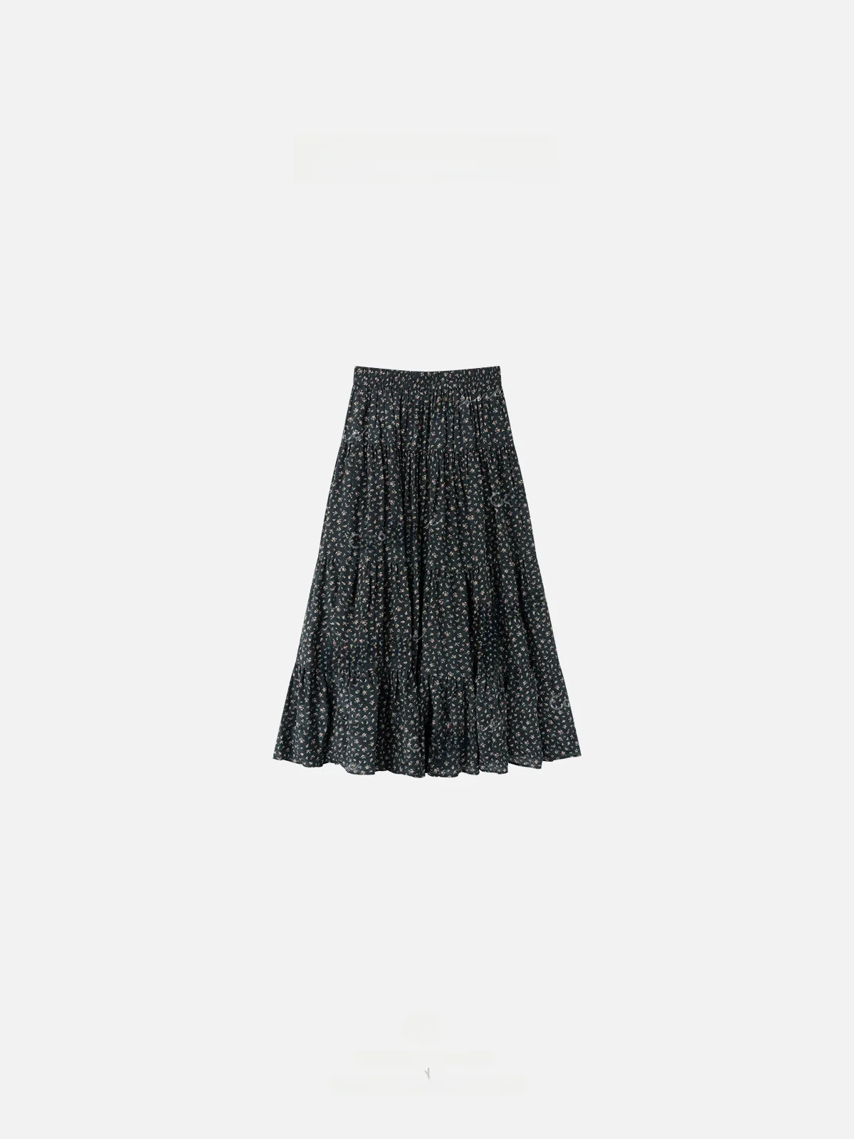 

Zone Long A-Line Skirt Women's Elastic Waist Flower Cru Sensation Slimming Gown Commute Sle Casual Viscose Fiber Skirt