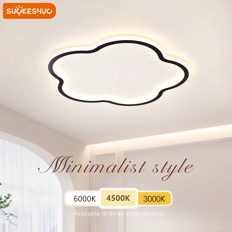 

Nordic Minimalist LED Ceiling Light Living Room Bedroom Corridor Study Balcony Cloud Shaped Remote Control Lighting Pendant Lamp