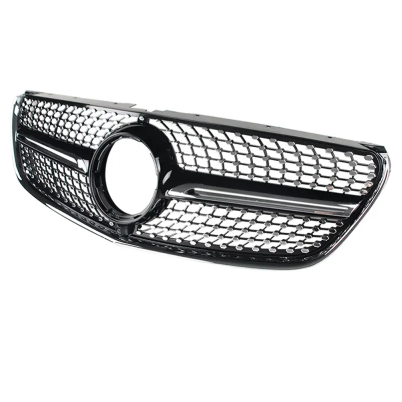 Geeignet für Mercedes Benz V-Klasse W447 2015 2016 2017 2018 2019-2023, Kühlergrill im Diamant-Stil, Frontgrill, Lufteinlassgrill, ähnlich für V250 V300 V260, Racing-Grill, Motorhaube,