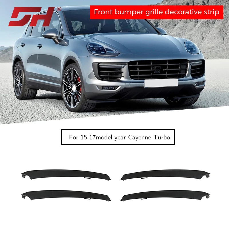 

4pcs car front bumper grille trim suitable for Porsche Cayenne 958.2 turbo 2015-2017 95850568512G2X 95850568612G2X
