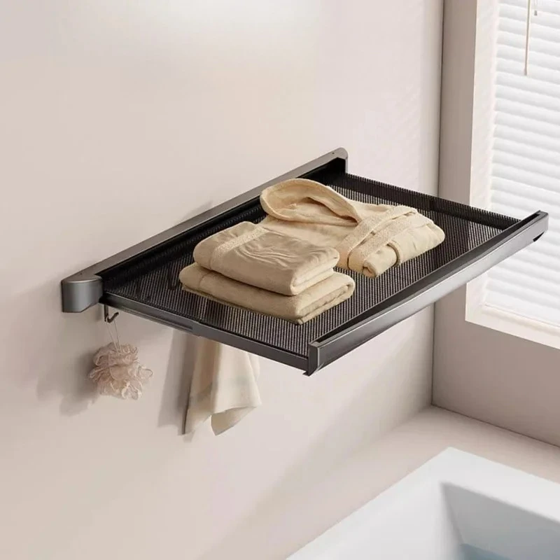 Folding Hanger Towel Racks Convenient Household Brief Load-bearing Bathroom Wall Towel Rack Storage Bathroom Accessories