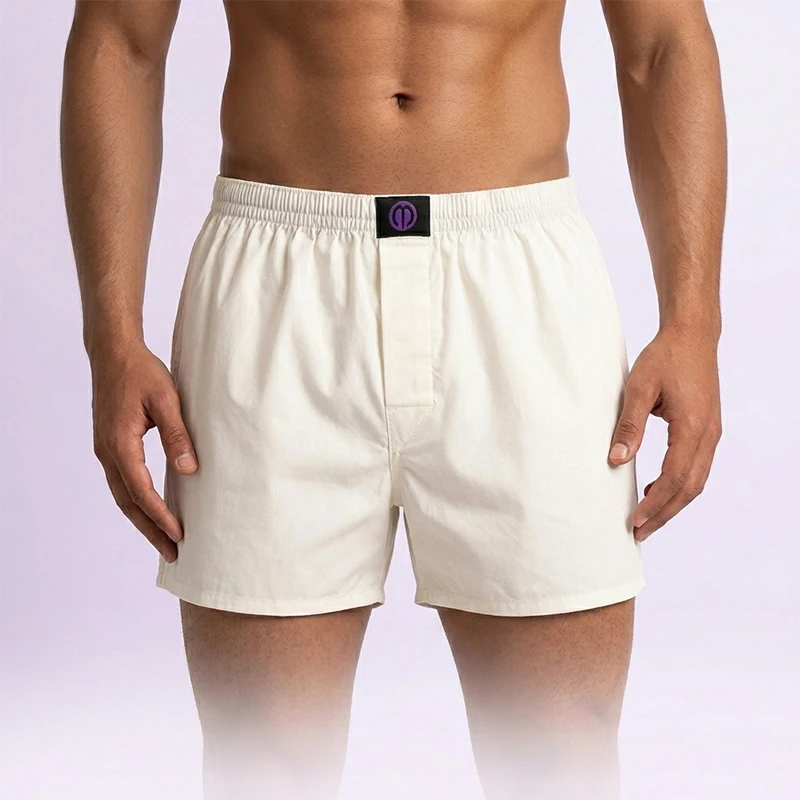 Summer Underwear Sleepwear Basics Men’s Loose Fit Boxer Shorts Cotton Breathable Home Sleep Bottoms