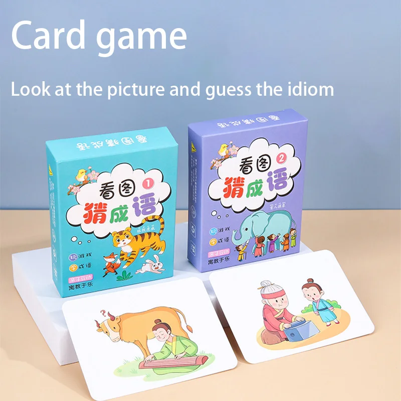 

Fun Looking At Pictures and Guessing Idioms, Children's Early Education Cards, Primary School Students' Literacy Cards