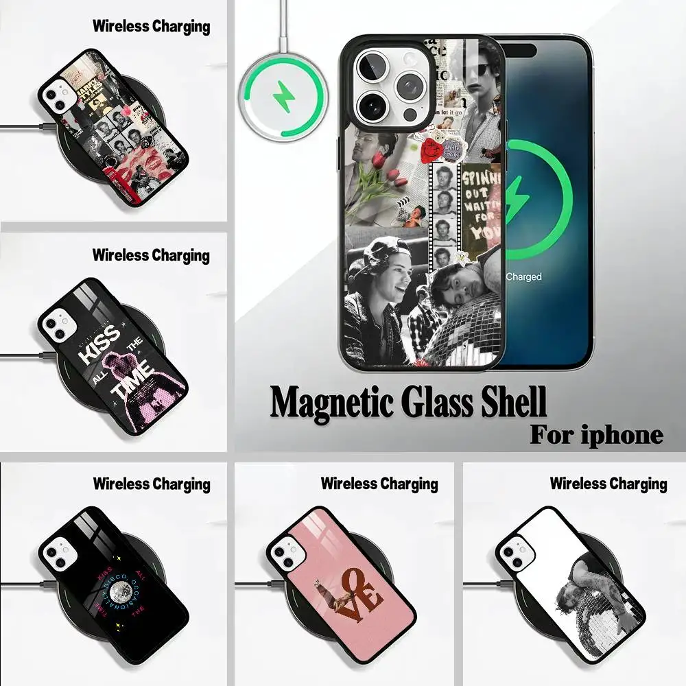 

H-Harry Music Styles For IPhone17 16 15 14 13 12 11 Plus Pro Max Plus Wireless Charger Phone Case
