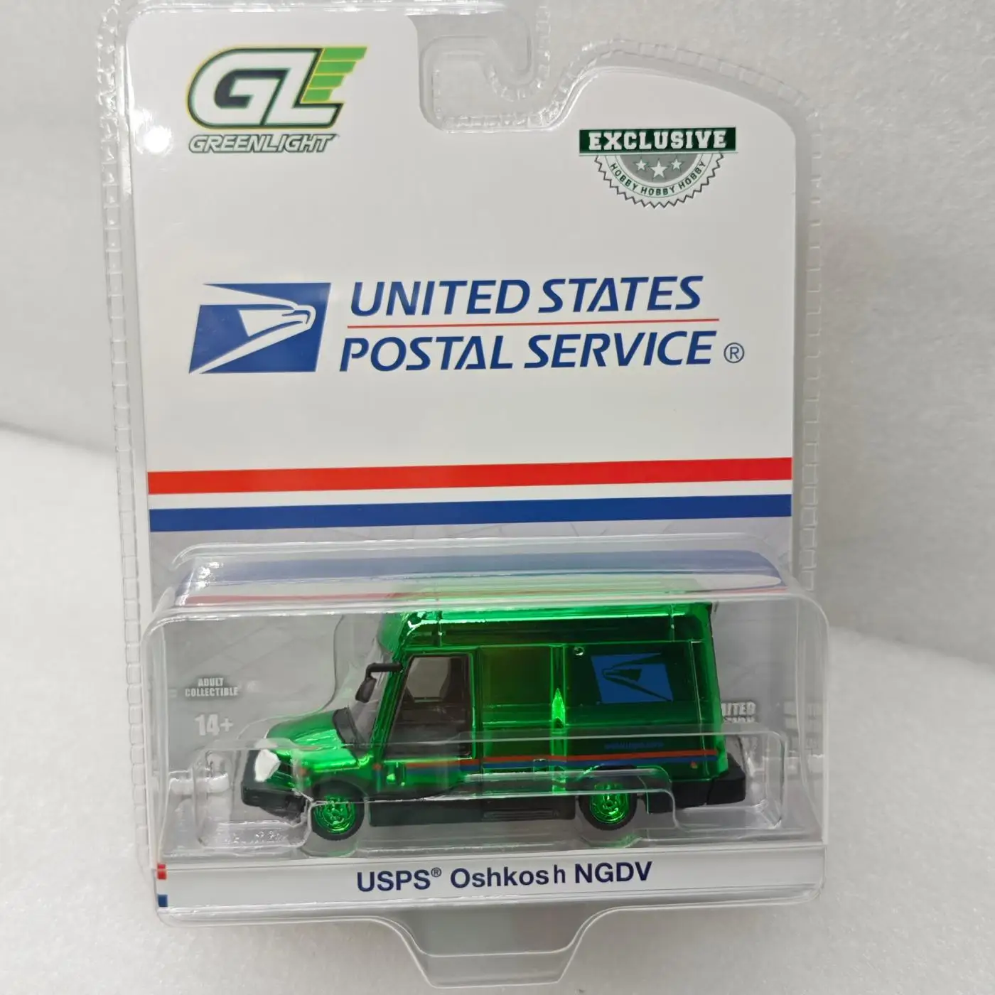 

GreenLight 1:64 US Postal Service Next Generation Delivery Vehicle (NGDV) 30530 Plated Green Alloy Car Model Market Ornament Col