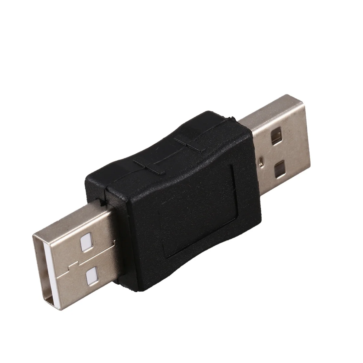 Y06A SODIAL(R) Adaptador de conector USB A macho a macho Negro