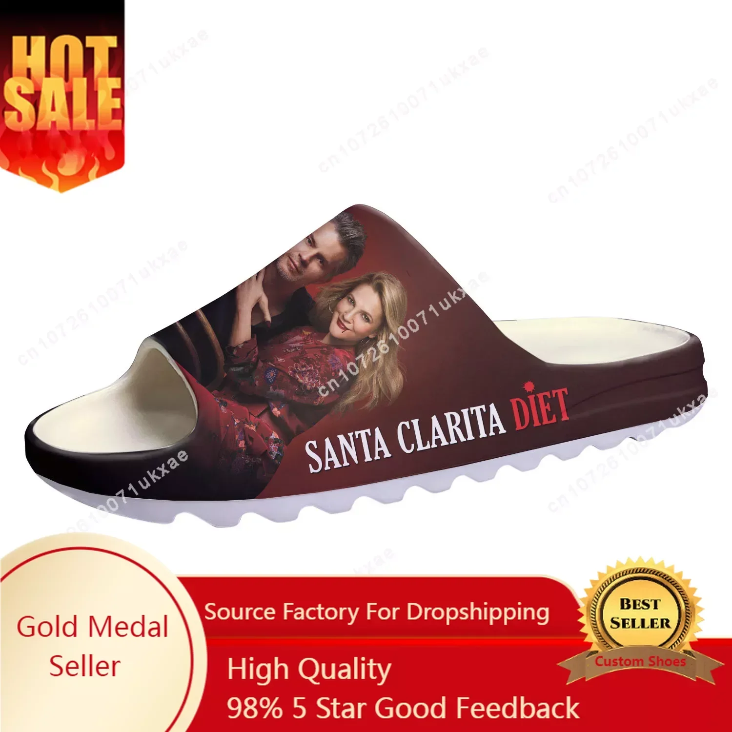 Santa Clarita Diet Soft Sole Sllipers Home Clogs Customized Step On Water Shoes Mens Womens Teenager Step in Sandals