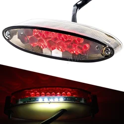 Universal 28-LED Smoked Rear Tail Light Brake Number License Plate Lamp Motorcycle ATV Quad Street Bike Off Road Lighting E-Mark