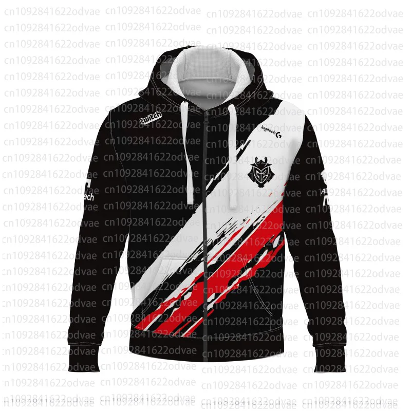 2024 New G2 Esports Team Uniform Hoodie Men CSGO Dota2 Sports Fashion Jersey Pullover O-Neck Oversized Boys Games jacket Tops