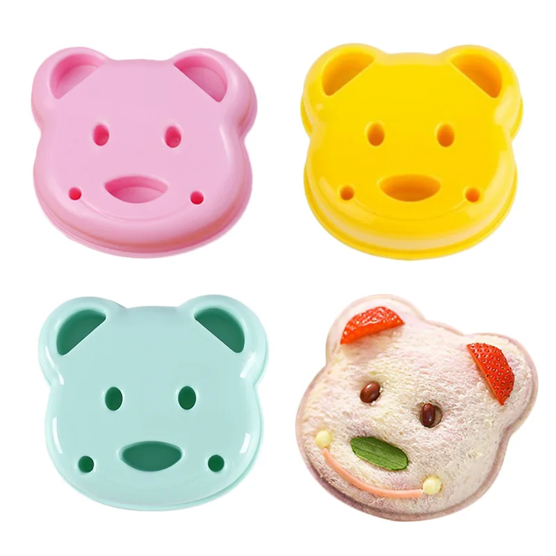 Teddy Bear Sandwich Mold Toast Bread Making Cutter Mould Cute Baking Pastry Tools Children Interesting Food Kitchen Accessories