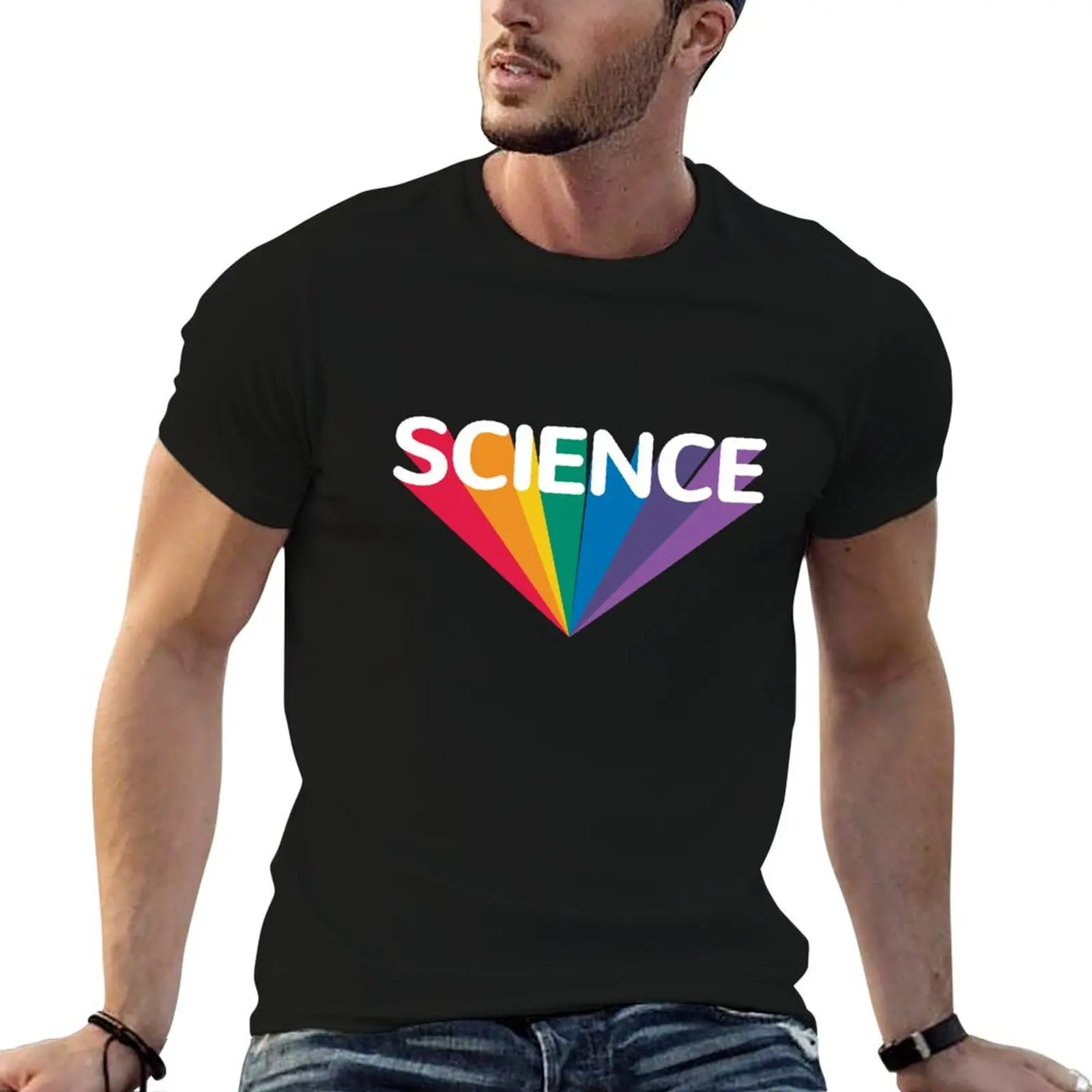 

Science rainbow T-Shirt t shirt man luxury man t shirt cotton high quality man t shirt luxury T-shirt
