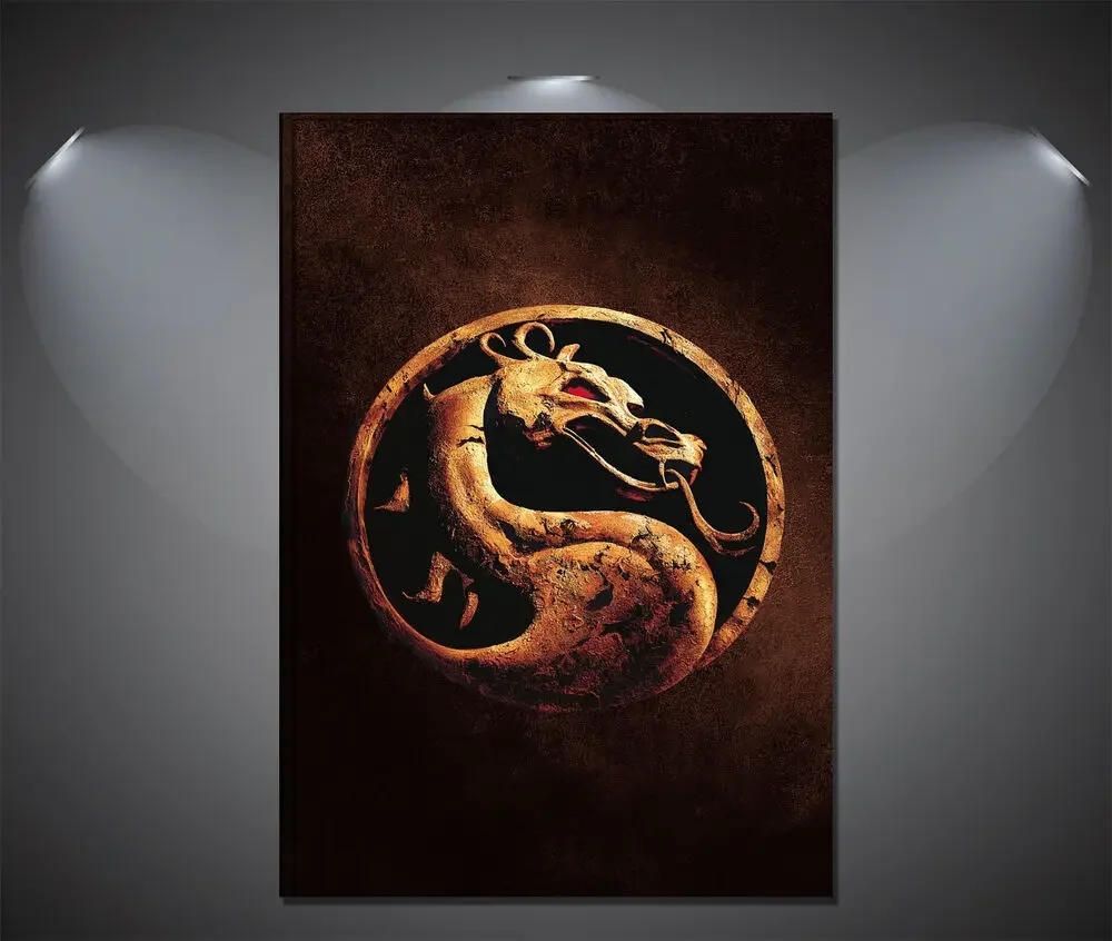 Mortal Kombat Logo movie Art SILK POSTER