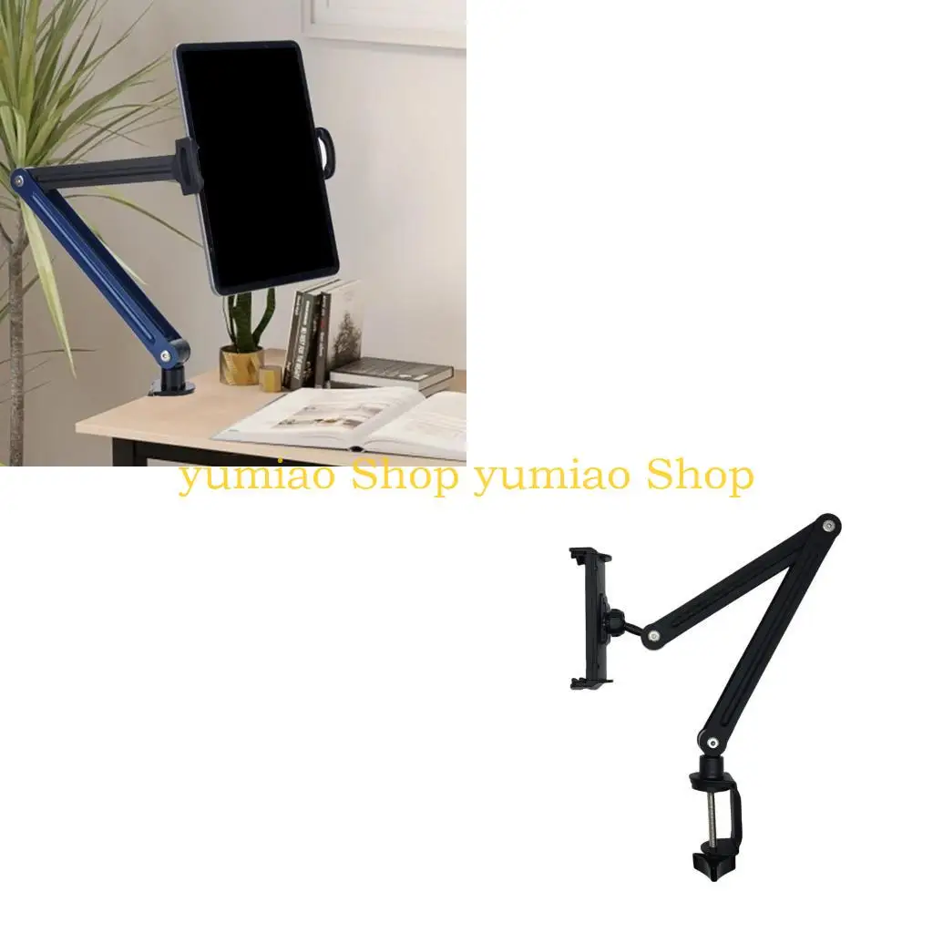 

587B 360 Degree Rotatable Tablets Stand for Bedside Use with Silicone Coated Clamp