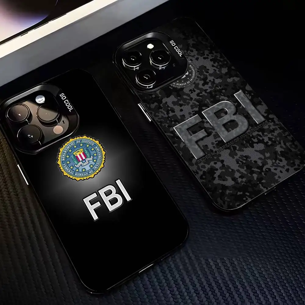 

P-Police F-FBI S-Swat-ES Phone Case For iPhone 17,16,15,14,13,12,11 Plus,Pro Max,XS,Colorful Silver Phone case Funda Cover