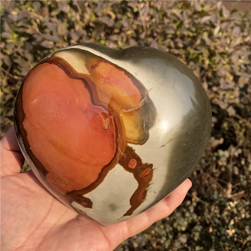 1740g High Quality Beautiful Ocean Jasper Crystal Heart Natural Healing Gemstone Crafts For Decoration