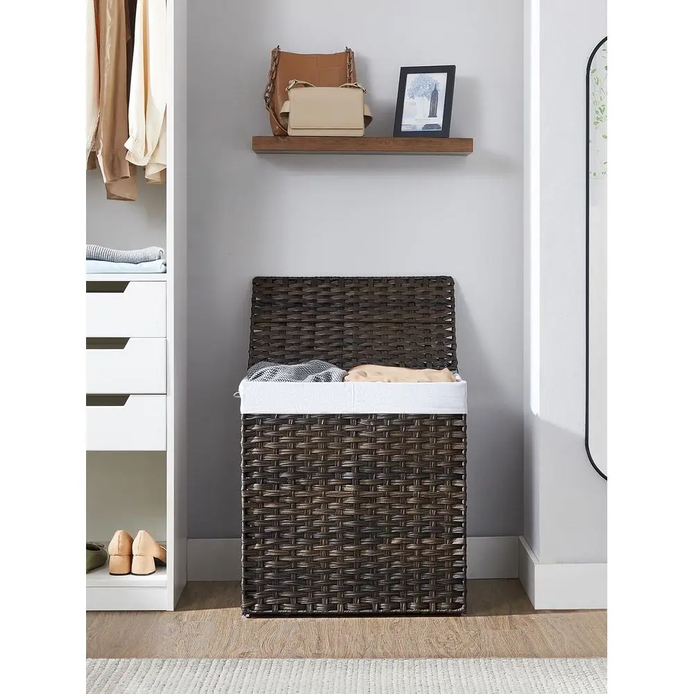 

Laundry Baskets Organization Storage Organization Laundry Hamper With Lid, 110L Clothes Hamper With 2 Removable Liner Bags 6 Mes