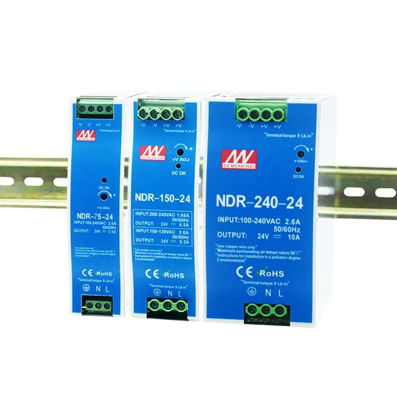 12V/24V/48V DC DR Stabilized NDR Track Switch DIN Rail Power Supply 75W/120W/150W/240W Transformer Switch Power Supply